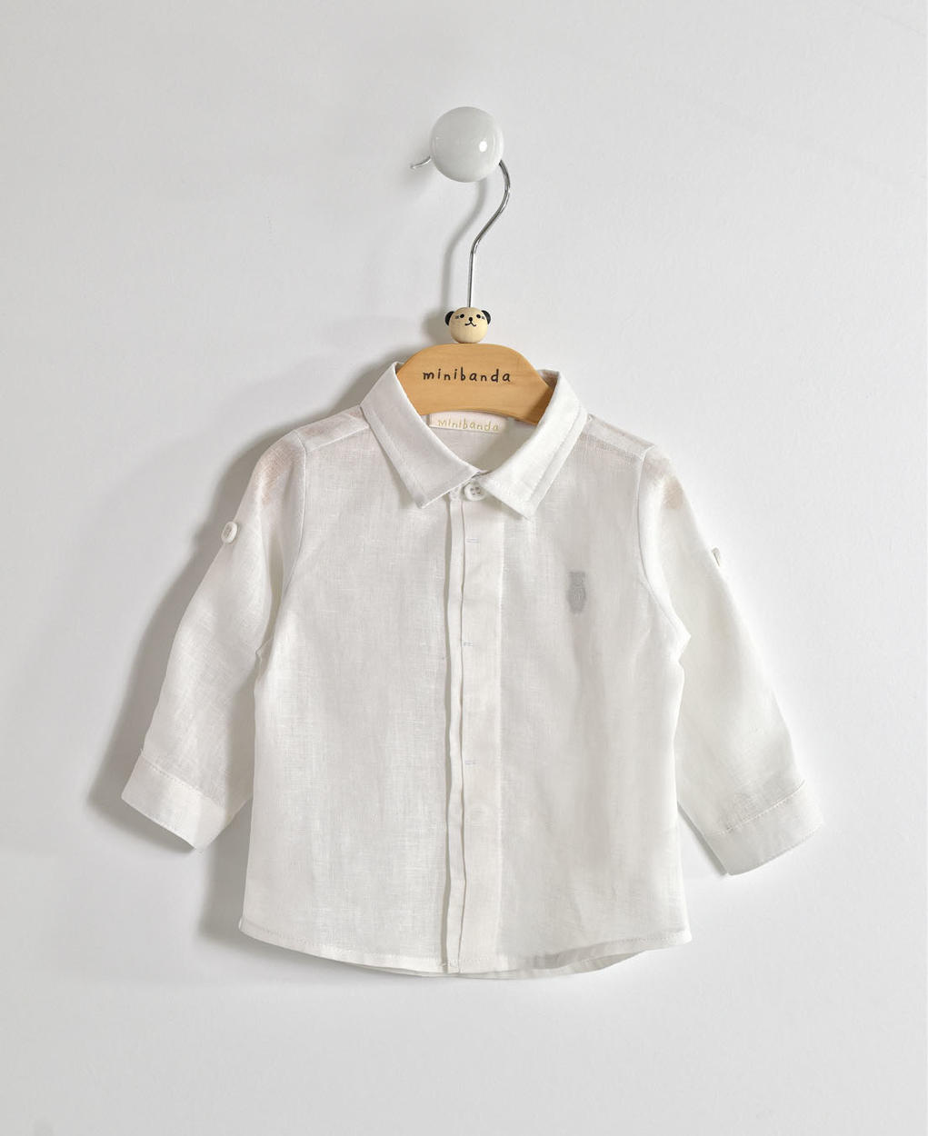 Camicia in misto cotone e lino per neonato da 0 a 24 mesi Minibanda -  Miniconf Shop