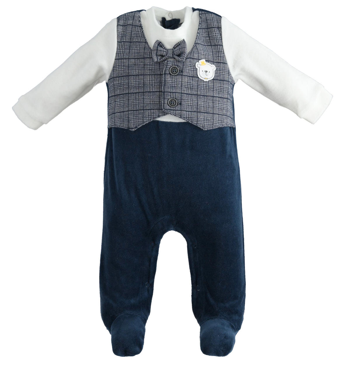 Elegante tutina in ciniglia con piedini per neonato da 0 a 18 mesi iDO -  TUTE & COMPLETI - Bambino - iDO