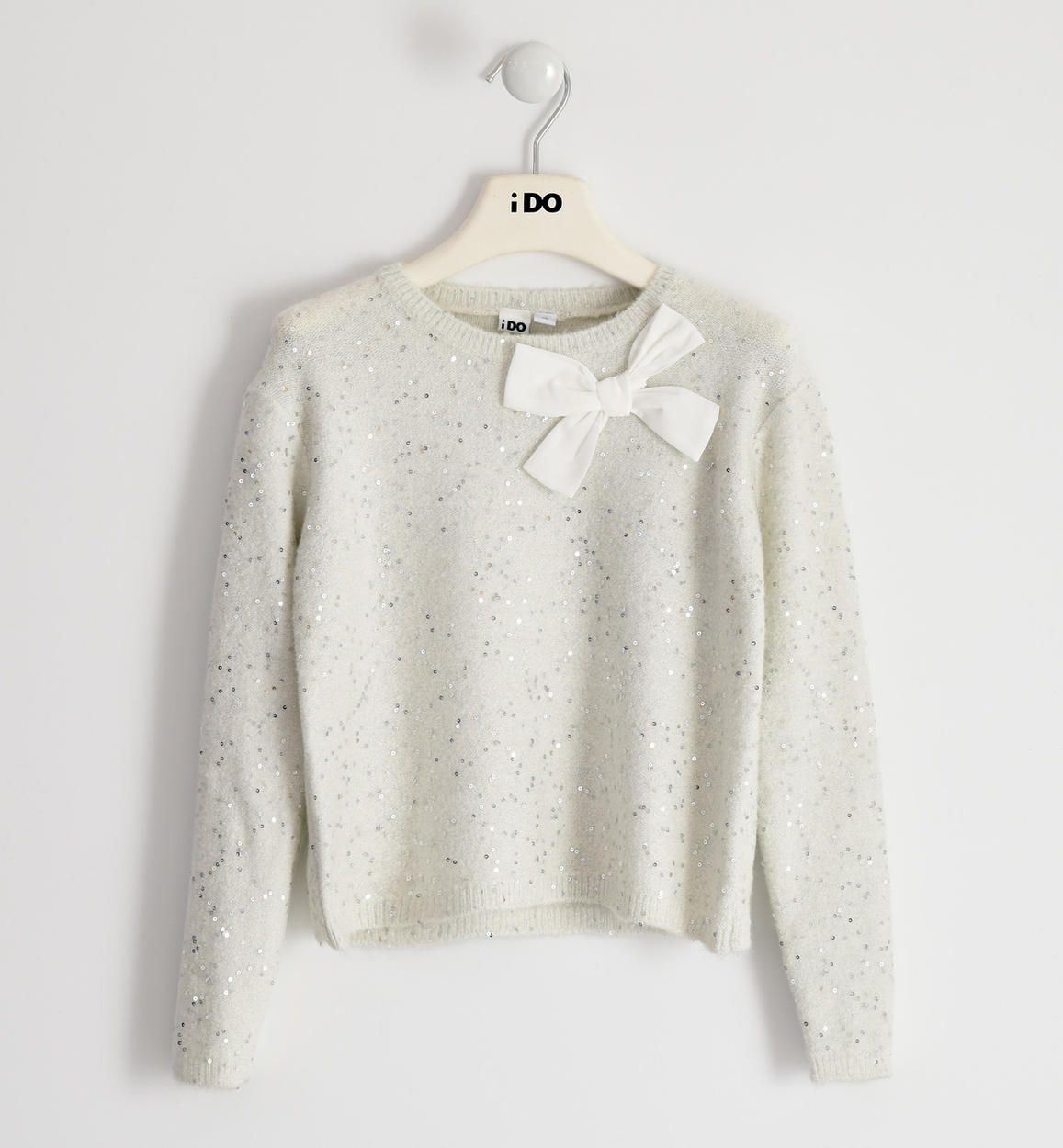 Maglia tricot girocollo in tessuto invernale in filato con paillettes per  bambina da 6 a 16 anni iDO - MAGLIE - A/I - Bambina