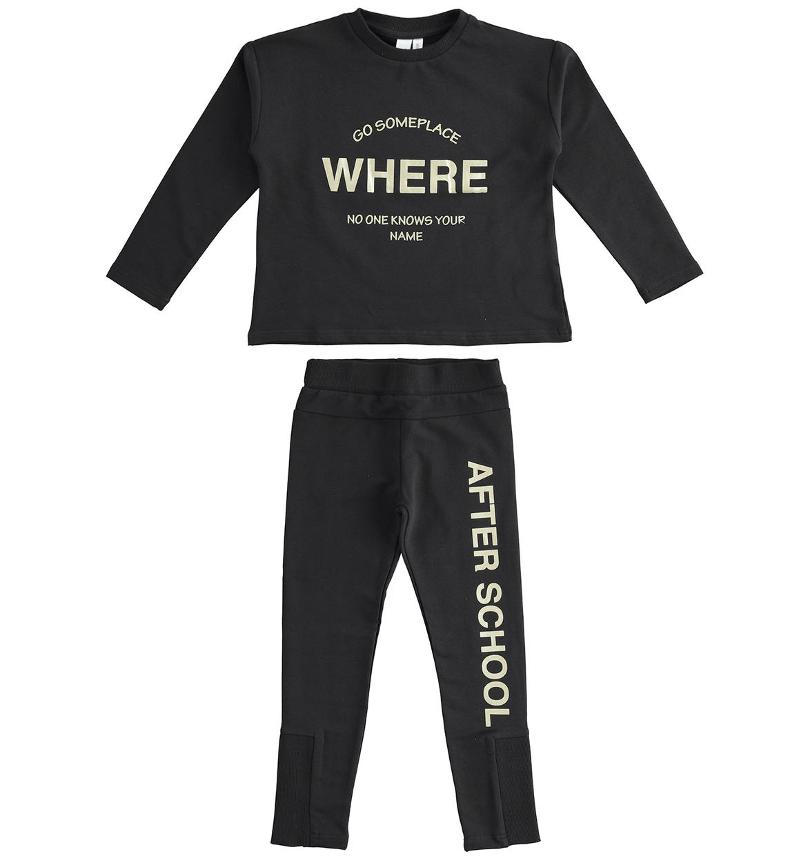 Pantalone Felpa Yours Nero per Bambina
