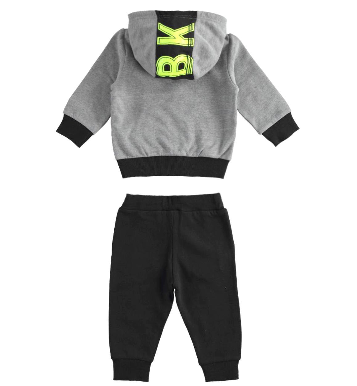 Ragazzi Tuta Hnl Proiezione Stampa Nero Cappuccio