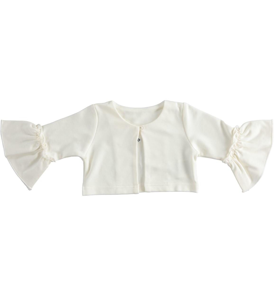 Coprispalle bambina con maniche a calice PANNA iDO