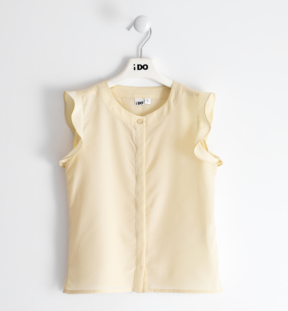 Camicia bambina in tessuto crêpe BEIGE iDO