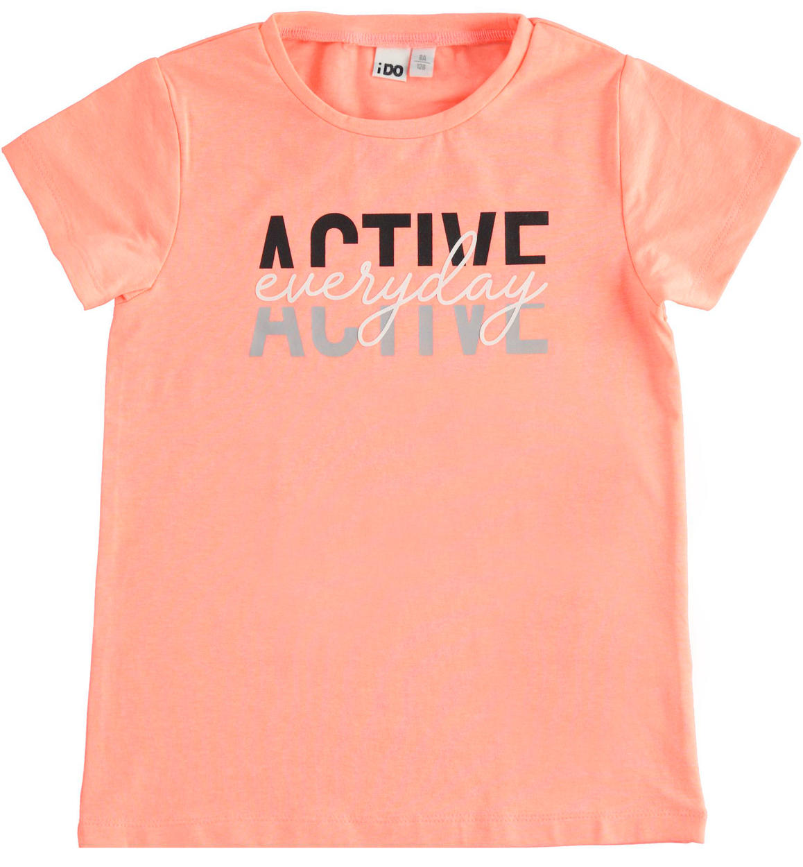 T-shirt per bambina corallo fluo ROSA iDO