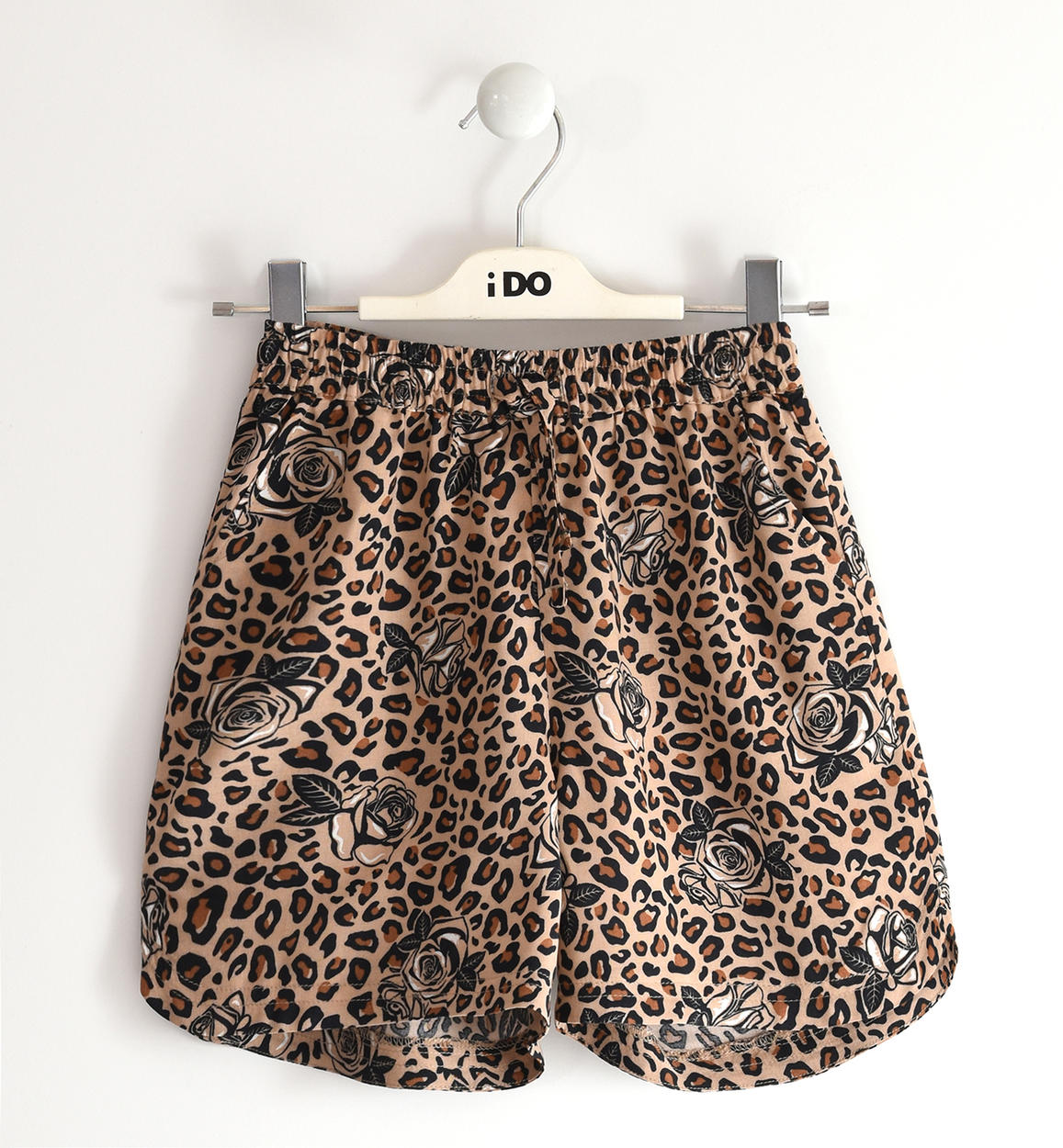 Shorts bambina in 100% viscosa varie fantasie BEIGE iDO