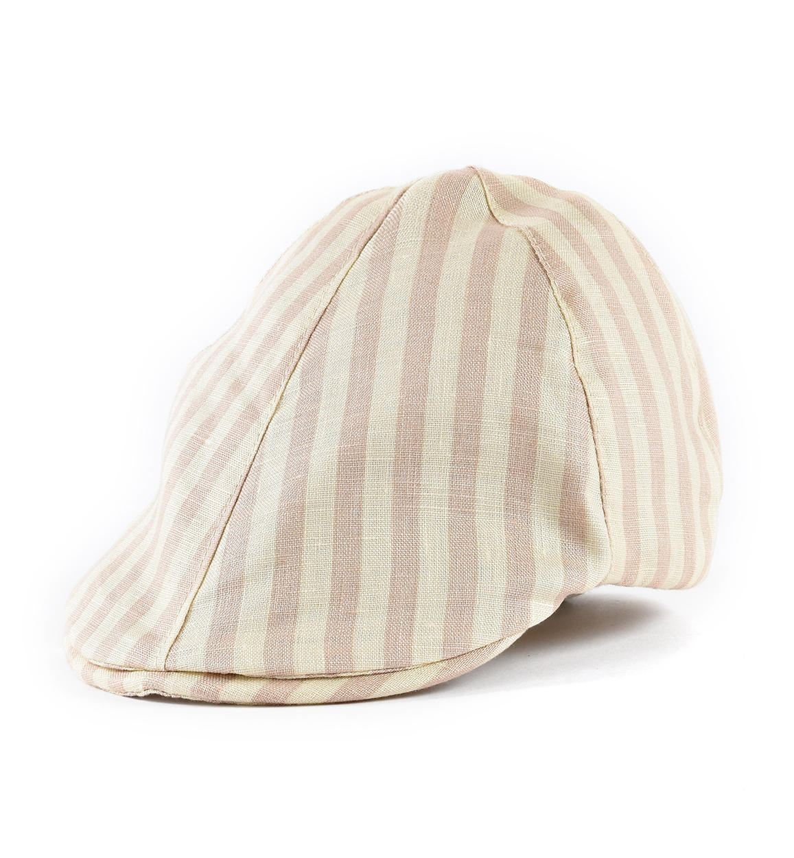 Cappello neonato modello coppola 100% lino BEIGE iDO