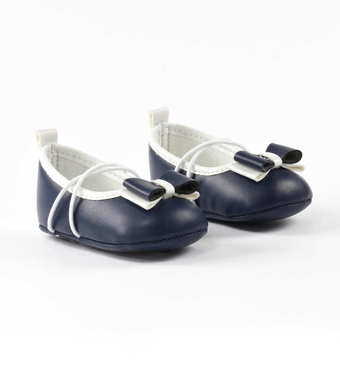 Scarpine per neonata modello ballerine con fiocco BLU iDO