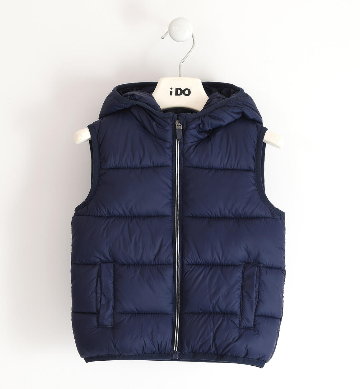 Gilet bambino con cappuccio BLU iDO