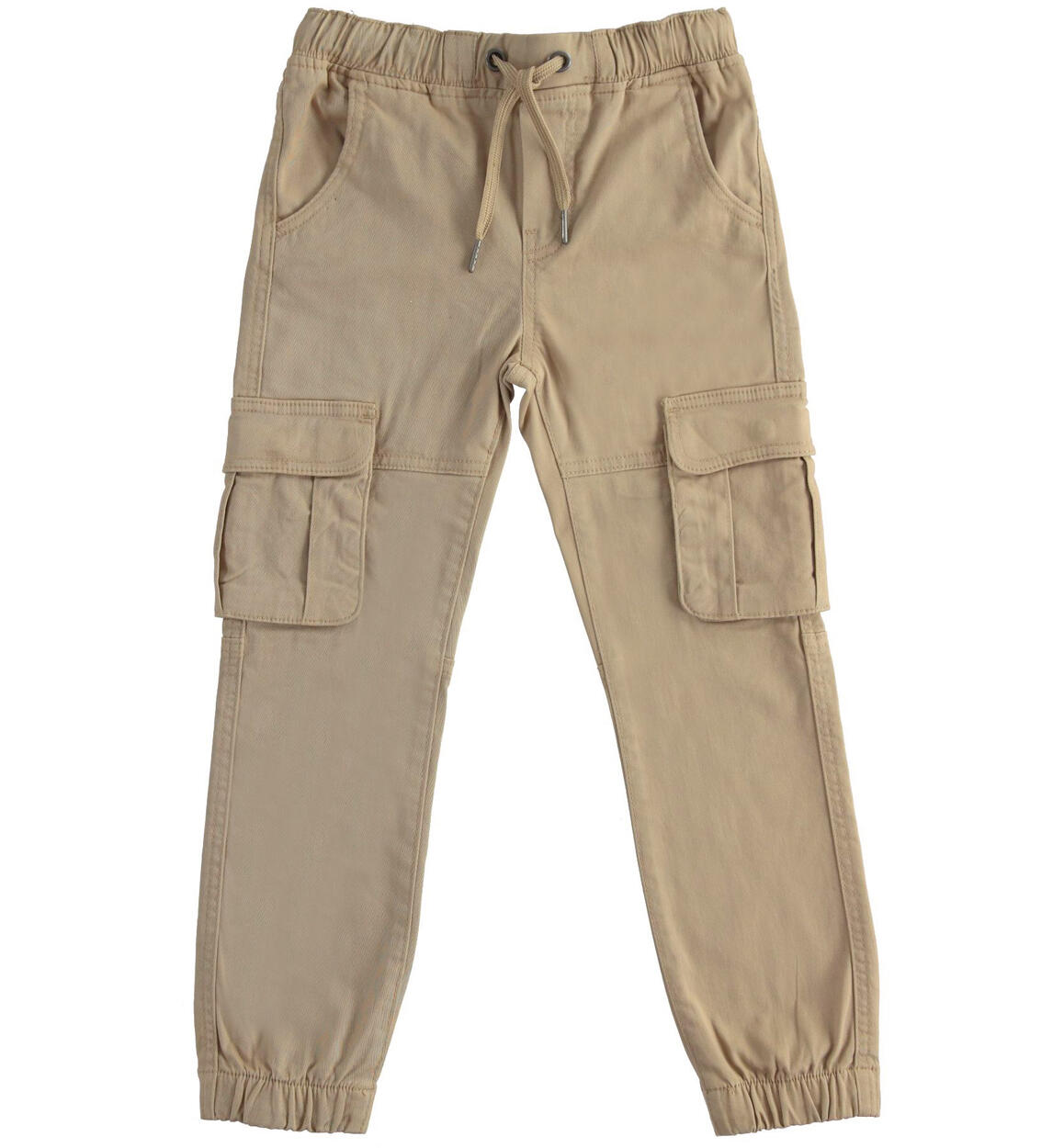 Pantaloni ragazzo in twill stretch BEIGE iDO