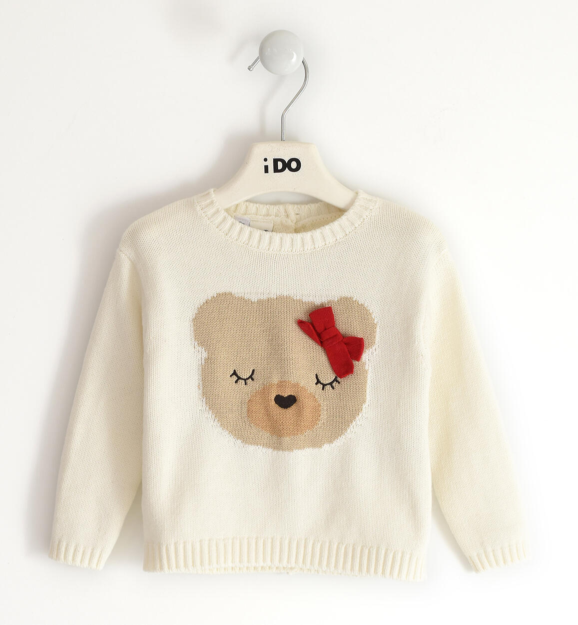 Maglione bambina con ricamo da 9 mesi a 8 anni iDO