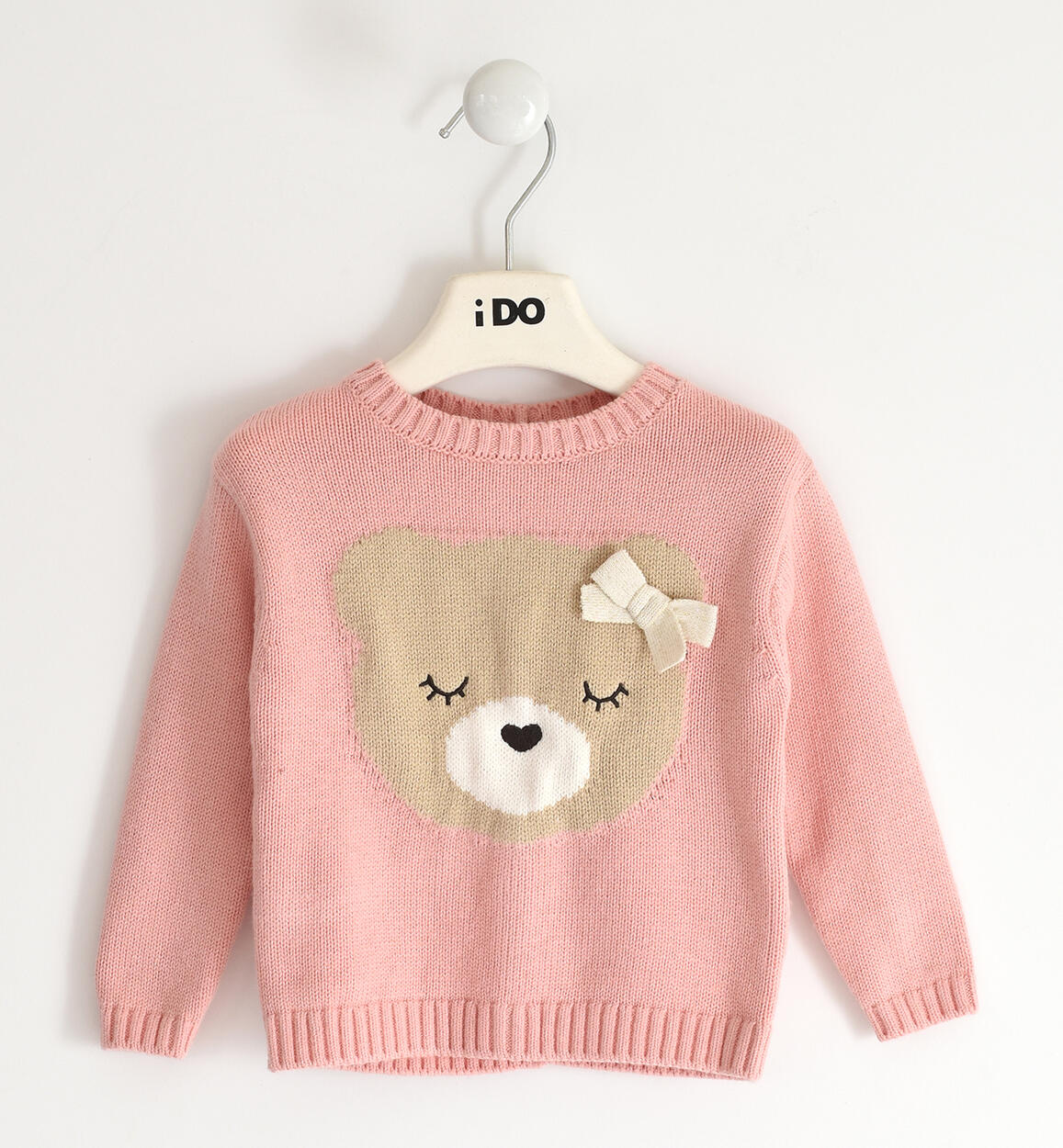 Maglione bambina con ricamo da 9 mesi a 8 anni iDO