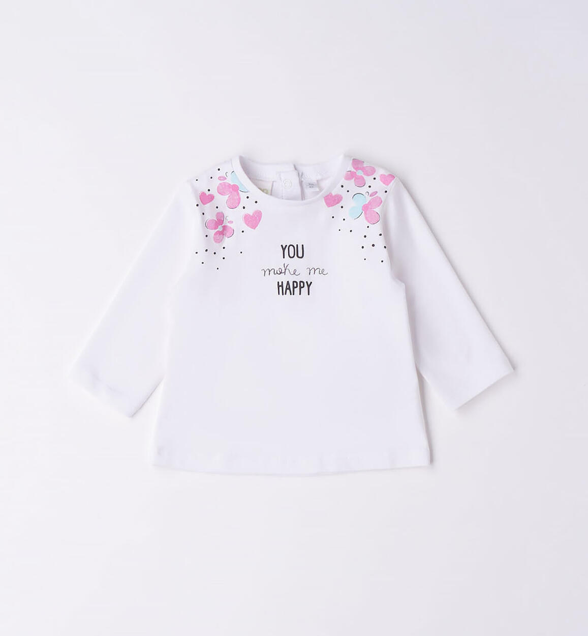 Maglietta neonata stampa ROSA iDO