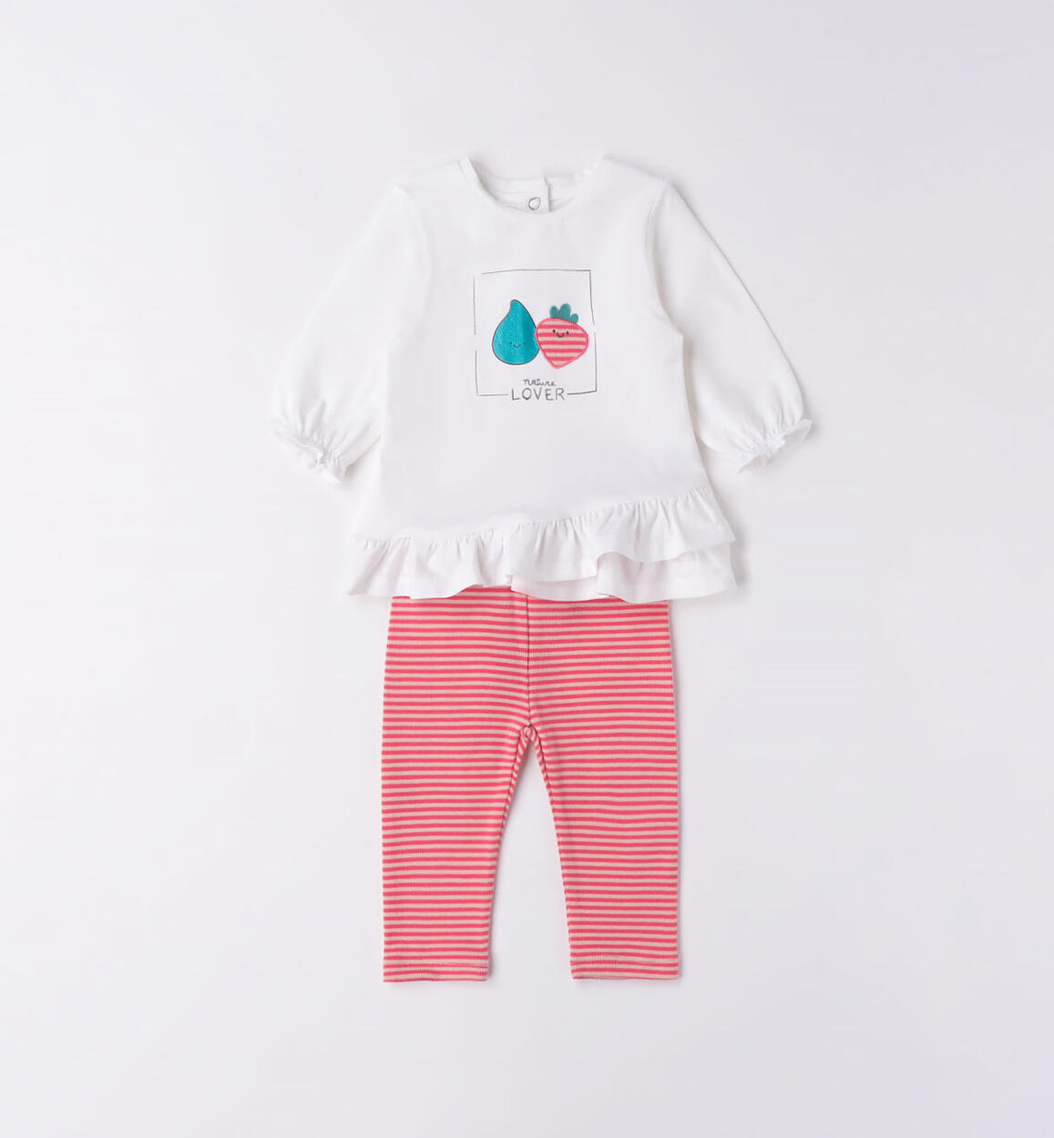 Completo neonata t-shirt e leggings ROSSO iDO