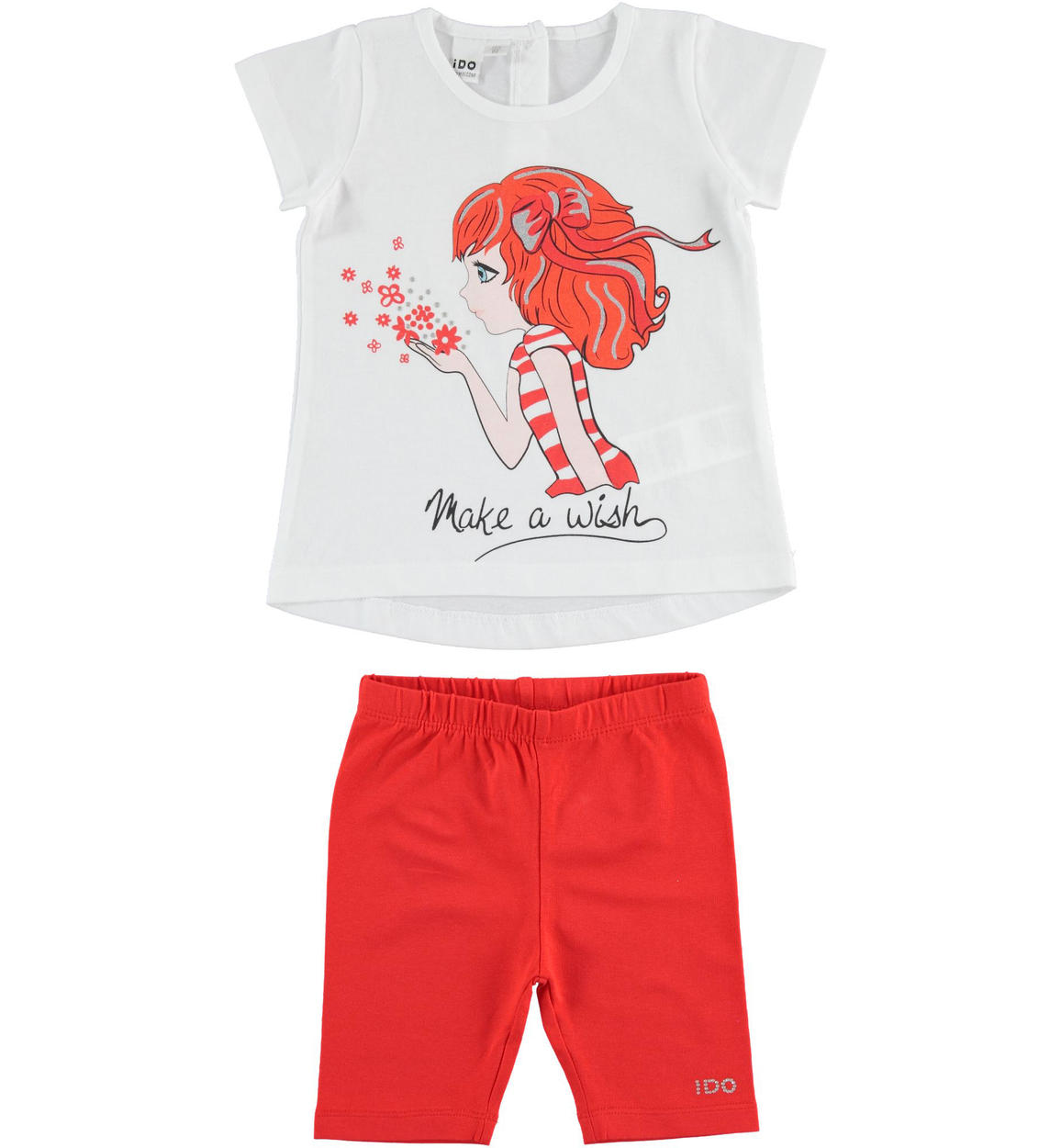 Dolce completo t-shirt e leggings modello ciclista per bambina da 6 mesi a  7 anni iDO - Miniconf Shop
