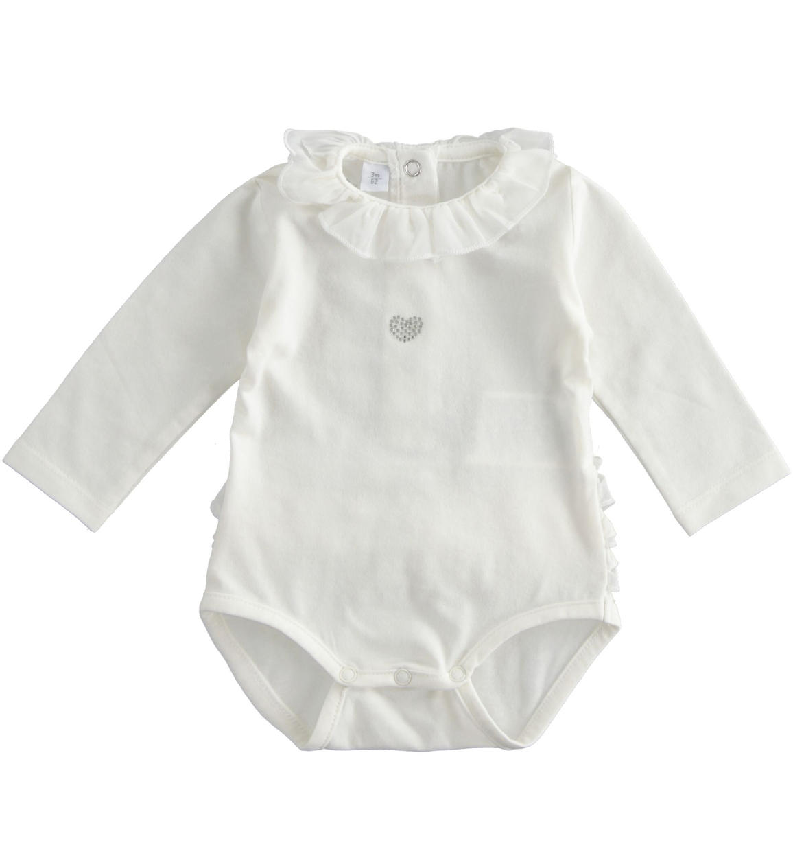 Elegante body a manica lunga in jersey stretch per neonata da 0 a 18 mesi  iDO