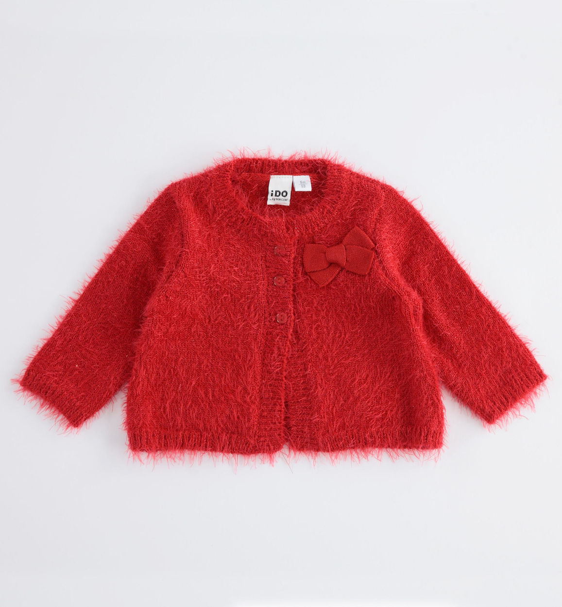 Cardigan bambina di lana color avena | Cardigan ai ferri per bambini