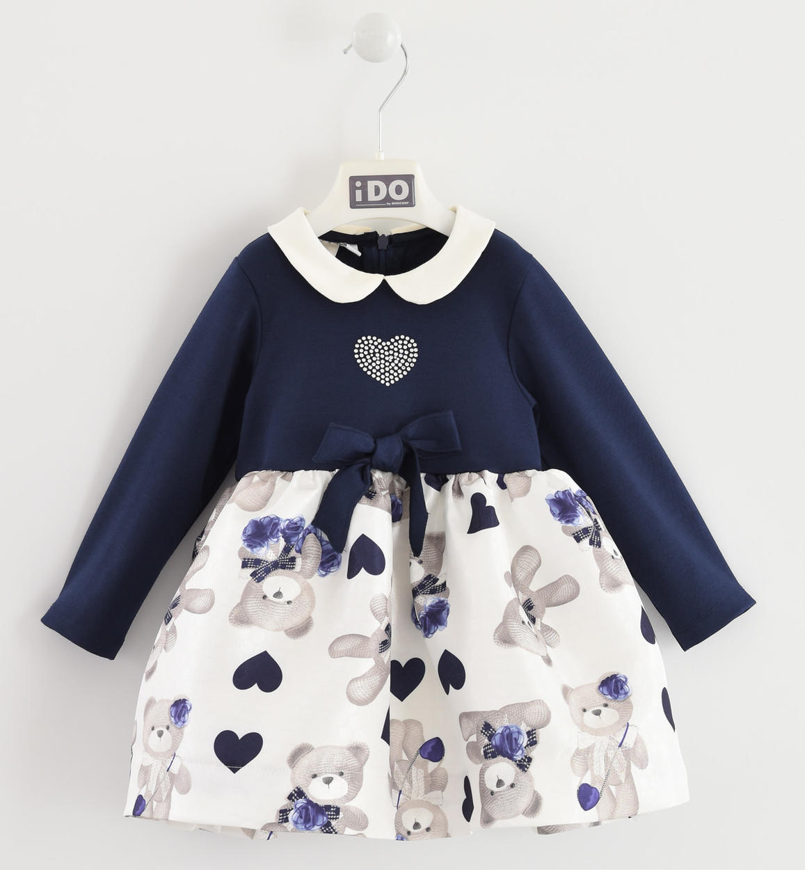 Abito elegante con gonna tessuto jacquard all over per bambina da 6 mesi a  7 anni iDO - ABITI - 0-18 Mesi - Bambina
