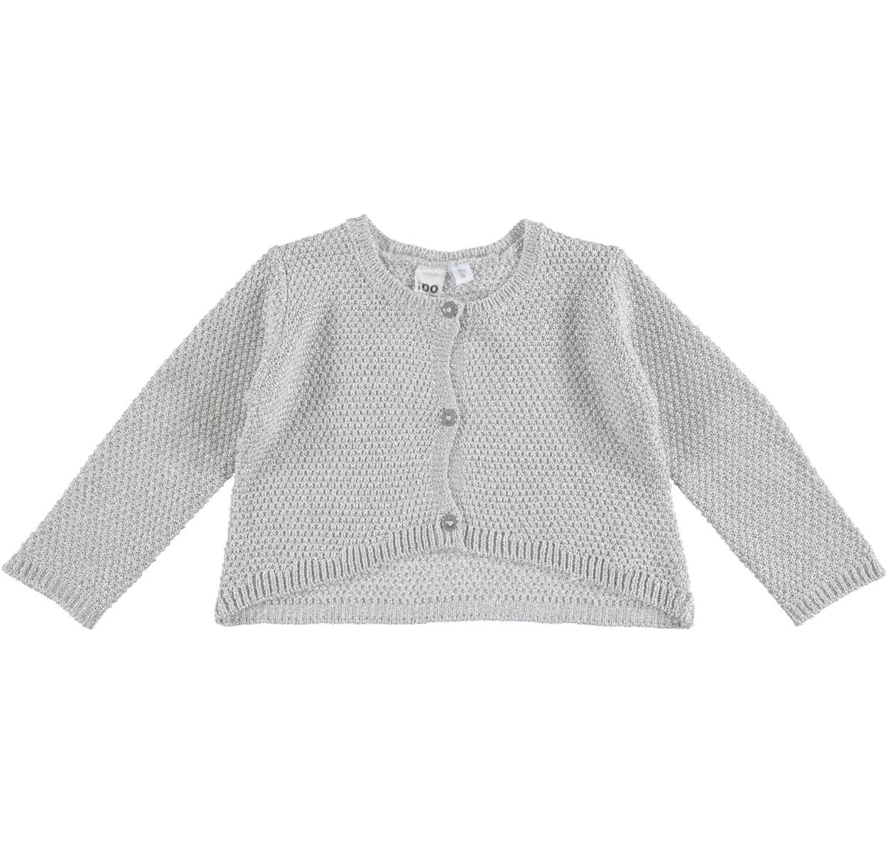 Cardigan bambina in tricot lurex misto viscosa effetto trinato vestibilità  da 6 mesi a 7 anni iDO - MAGLIE - Bambina - iDO