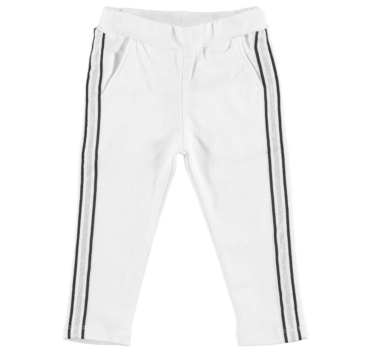 Pantalone per bambina con bande laterali in lurex vestibilità da 6 mesi a 7  anni iDO - Miniconf Shop