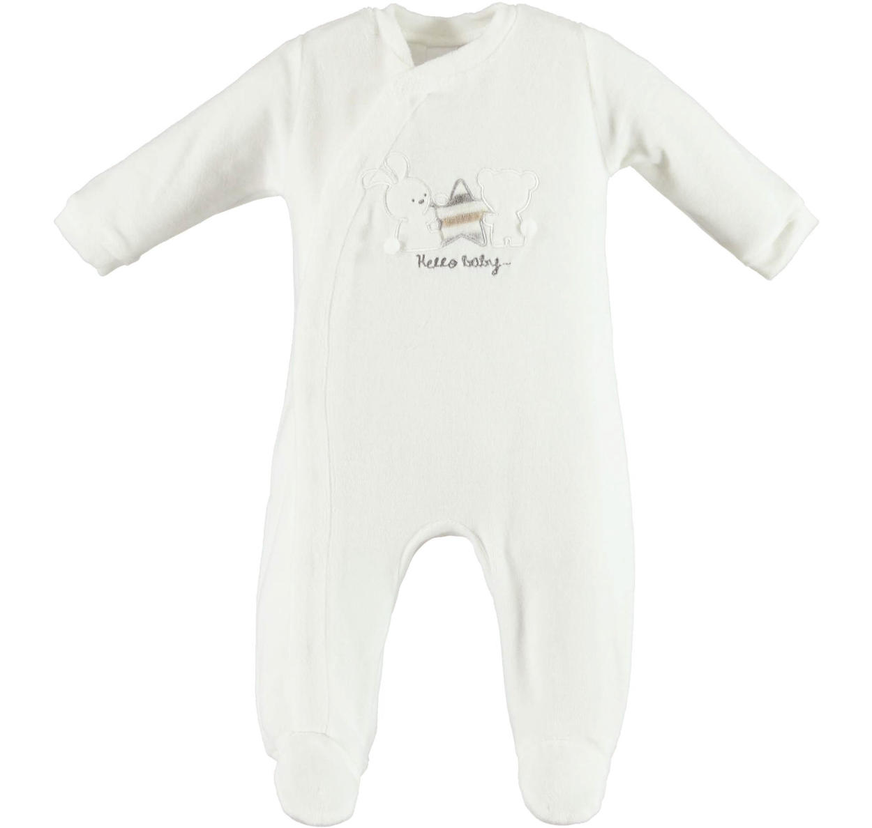 Tutina intera modello unisex in ciniglia per neonati da 0 a 18 mesi iDO -  TUTE \u0026 COMPLETI - Bambina - iDO