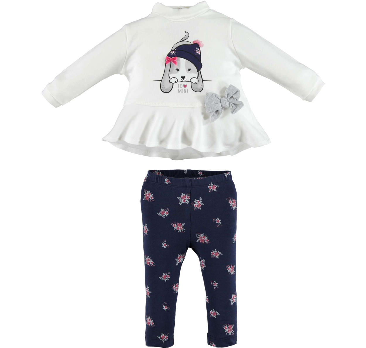 Completino neonata con lupetto in interlock caldo cotone e leggings  vestibilità da 0 a 18 mesi iDO - TUTE \u0026 COMPLETI - Bambina - iDO