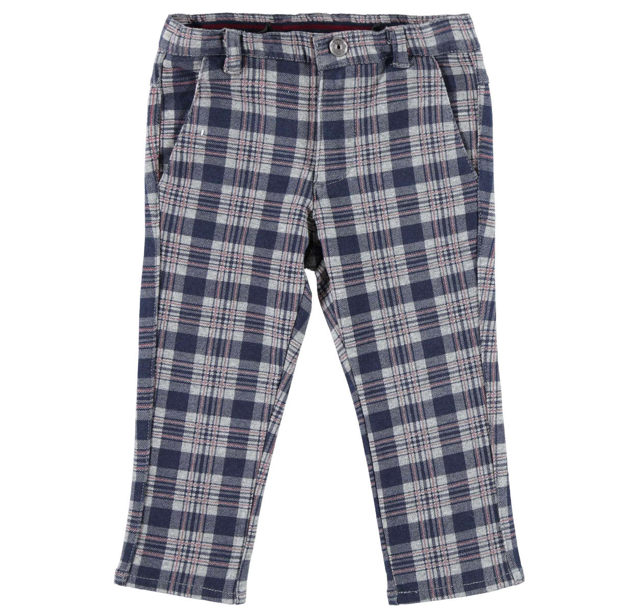 Elegante pantalone con fantasia a quadri in felpa per bambino da 6 mesi a 7  anni iDO - PANTALONI - Bambino - iDO