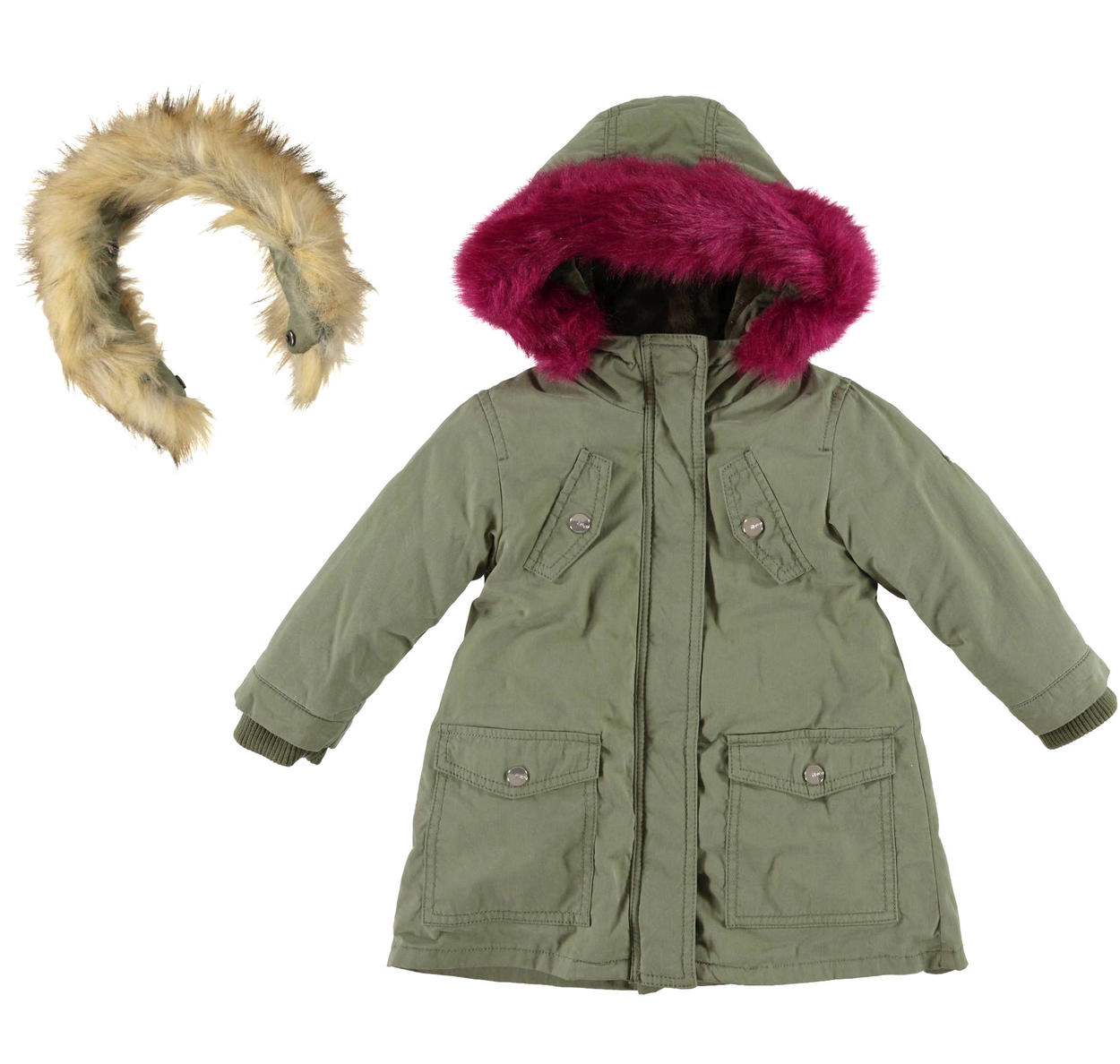 a Forma di Parka Ultra Spesso con Pelliccia Cappotto Invernale per Bambine Nemopter con Cappuccio in Pelliccia