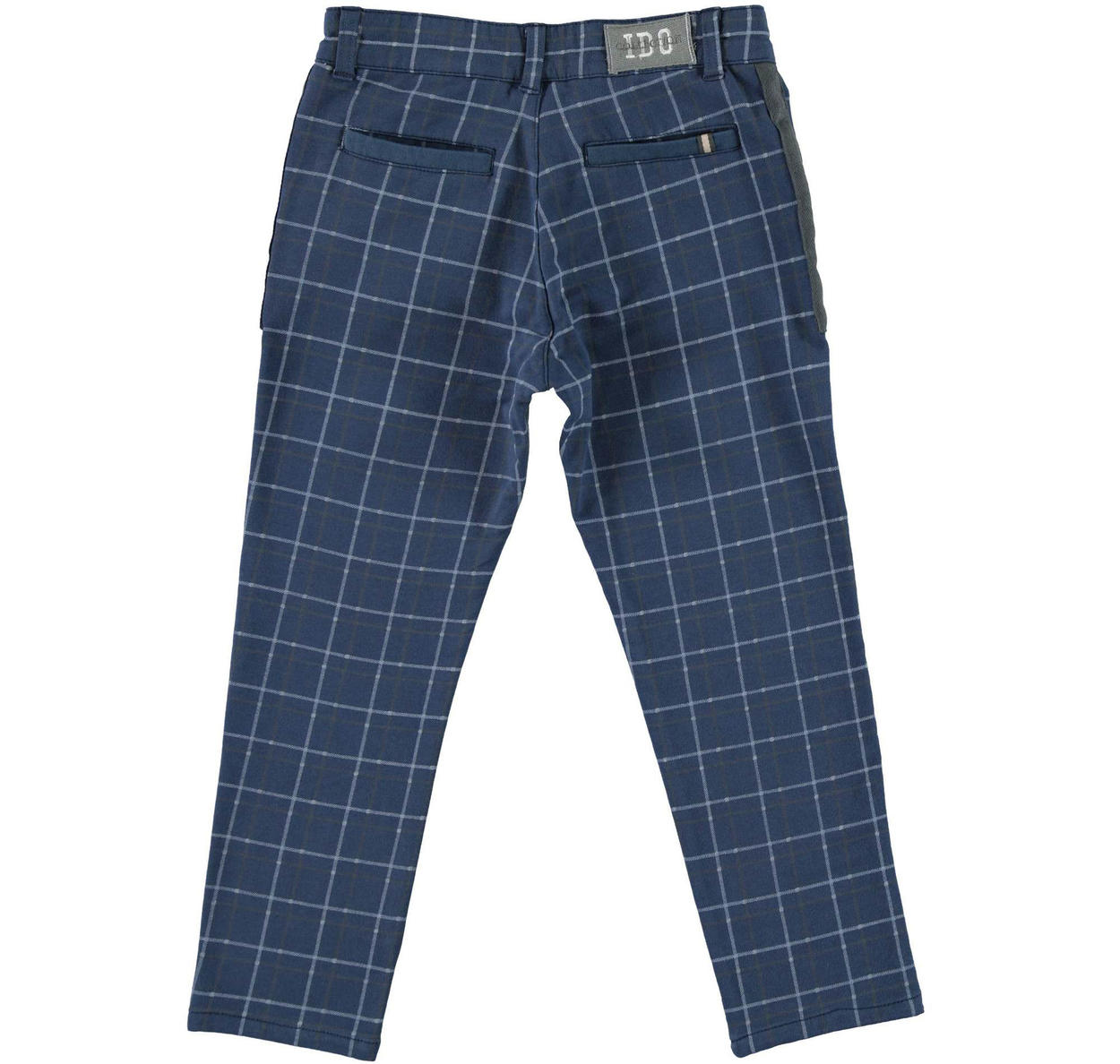 Pantalone in cotone stretch fantasia a quadri per bambino da 6 a 16 anni  iDO - PANTALONI - Bambino - iDO