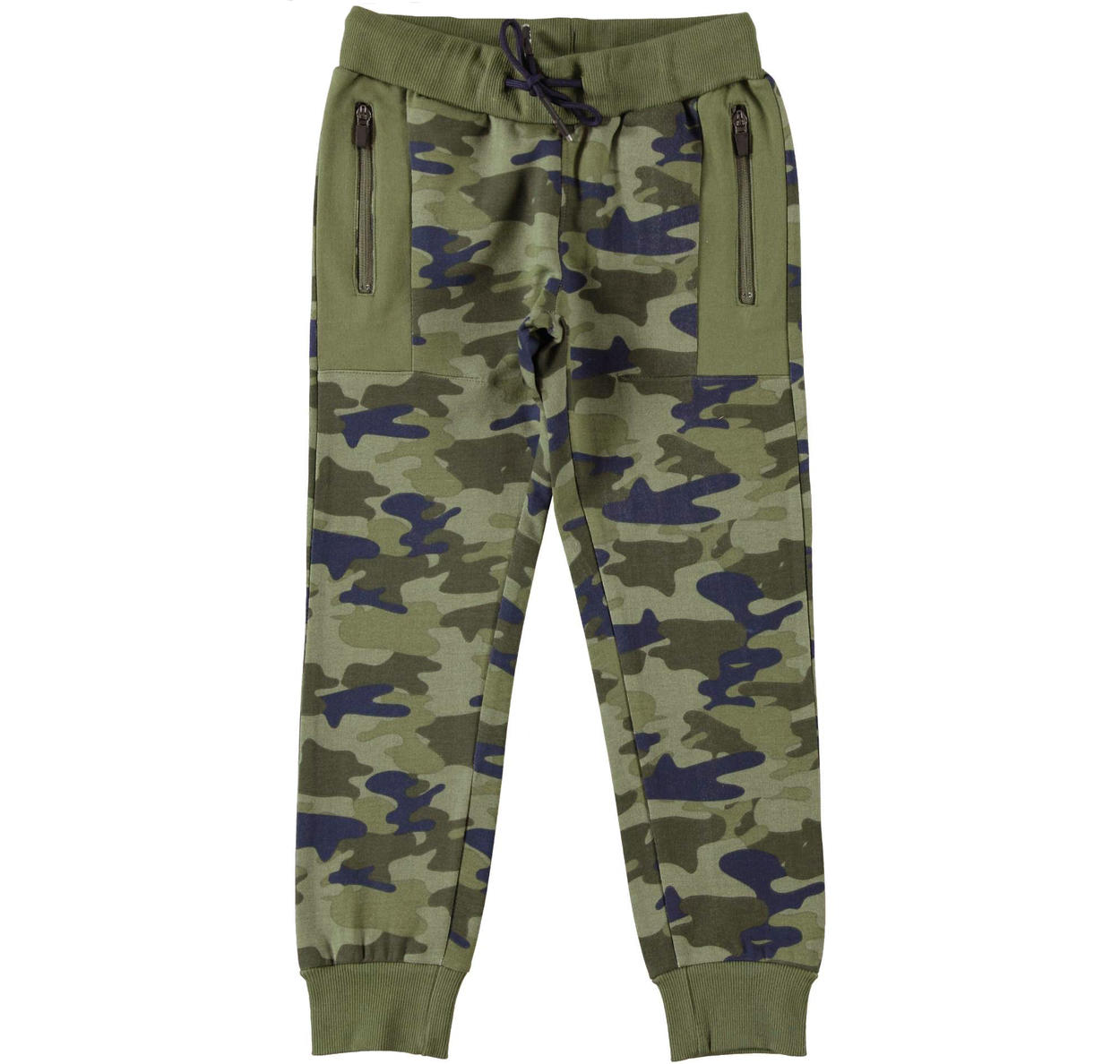 Pantalone in felpa leggera fantasia mimetica per bambino da 6 a 16 anni iDO  - Miniconf Shop