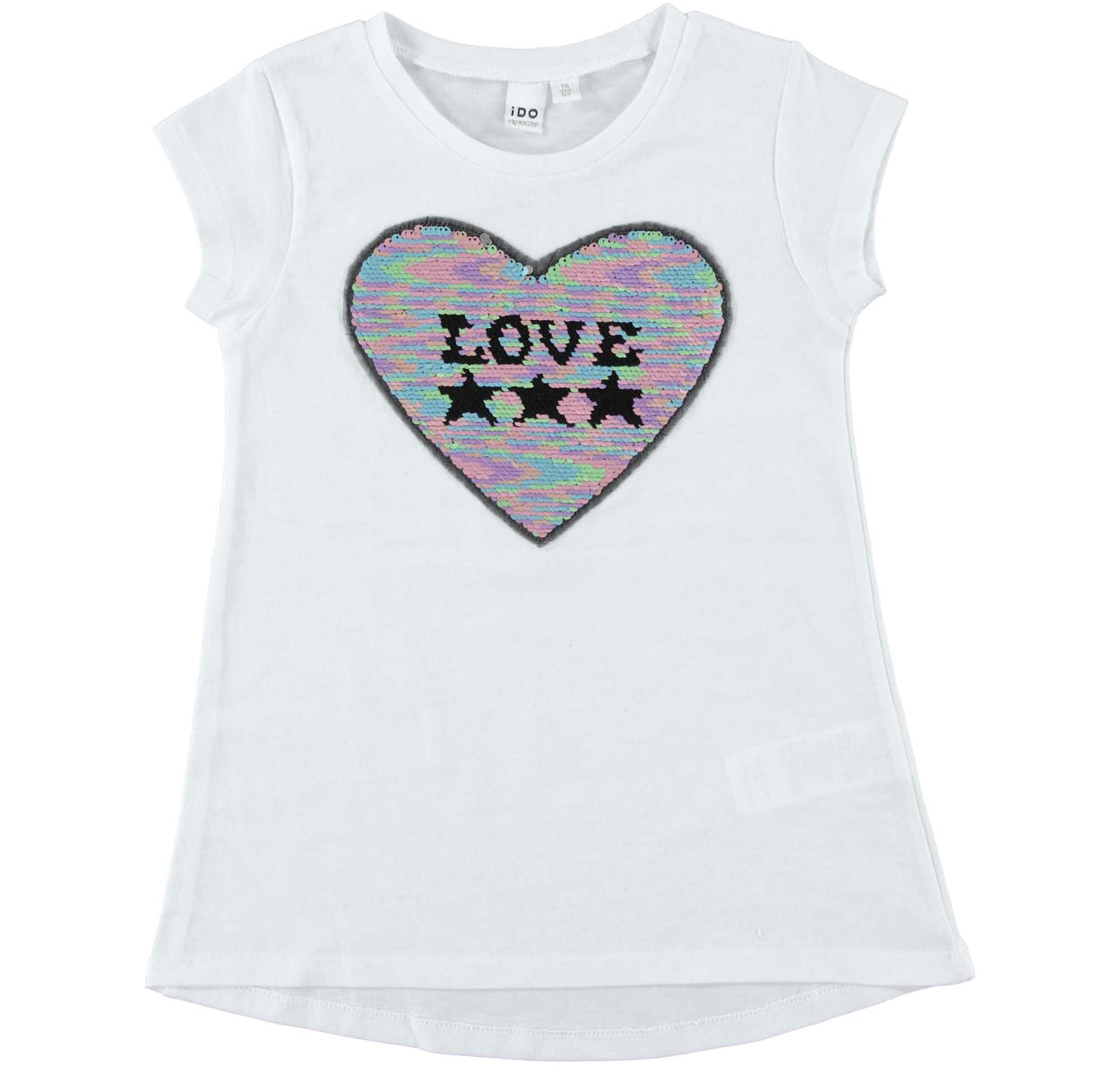 t shirt paillettes reversibili bambina