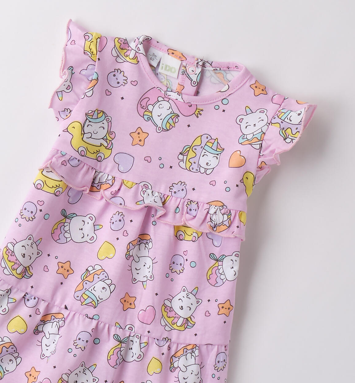 Abitino bimba iDO ROSA-BIANCO-6BGG - 0454B19300