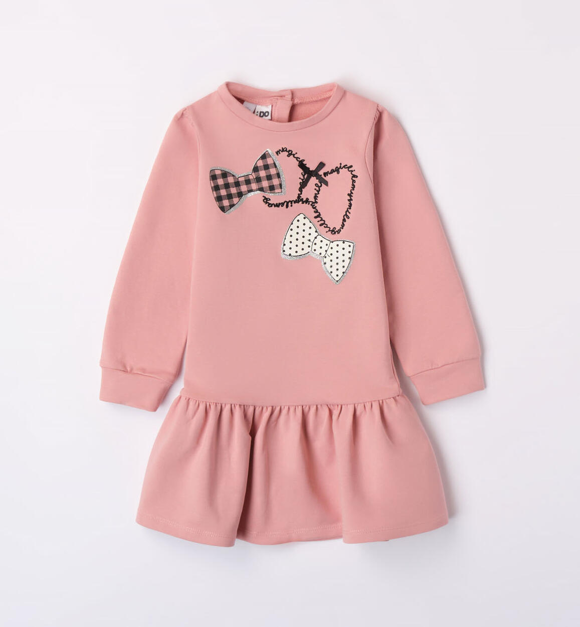 iDO dress with bows for girls aged 9 months to 8 years PINK iDO