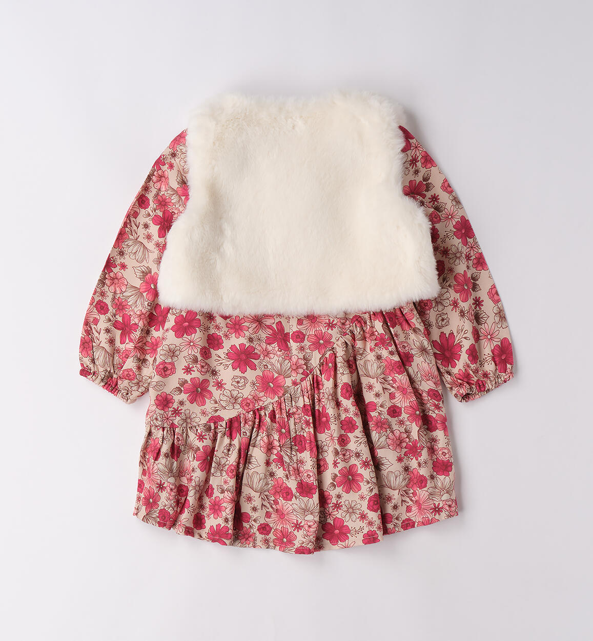 Abito bambina con gilet CILIEGIA-CIOCCOLATO-6BUH - 1860F36700