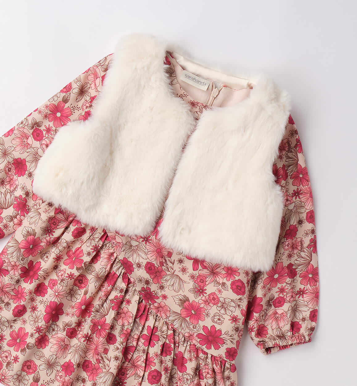 Abito bambina con gilet CILIEGIA-CIOCCOLATO-6BUH - 1860F36700