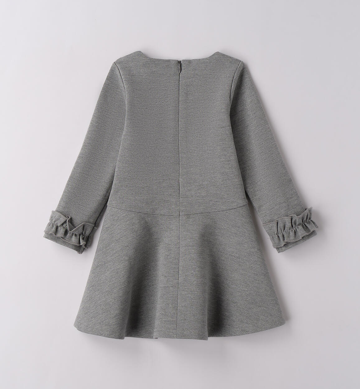 Abito bambina con perle GRIGIO MELANGE-8970 - 1444F37200