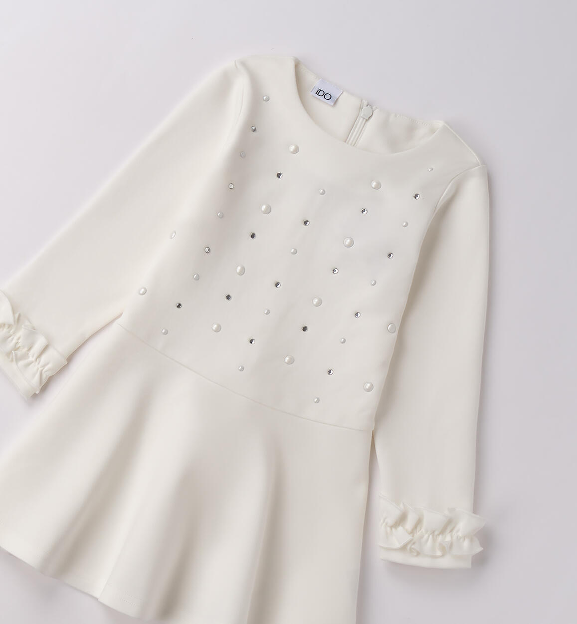 Abito bambina con perle PANNA-0112 - 1444F37200