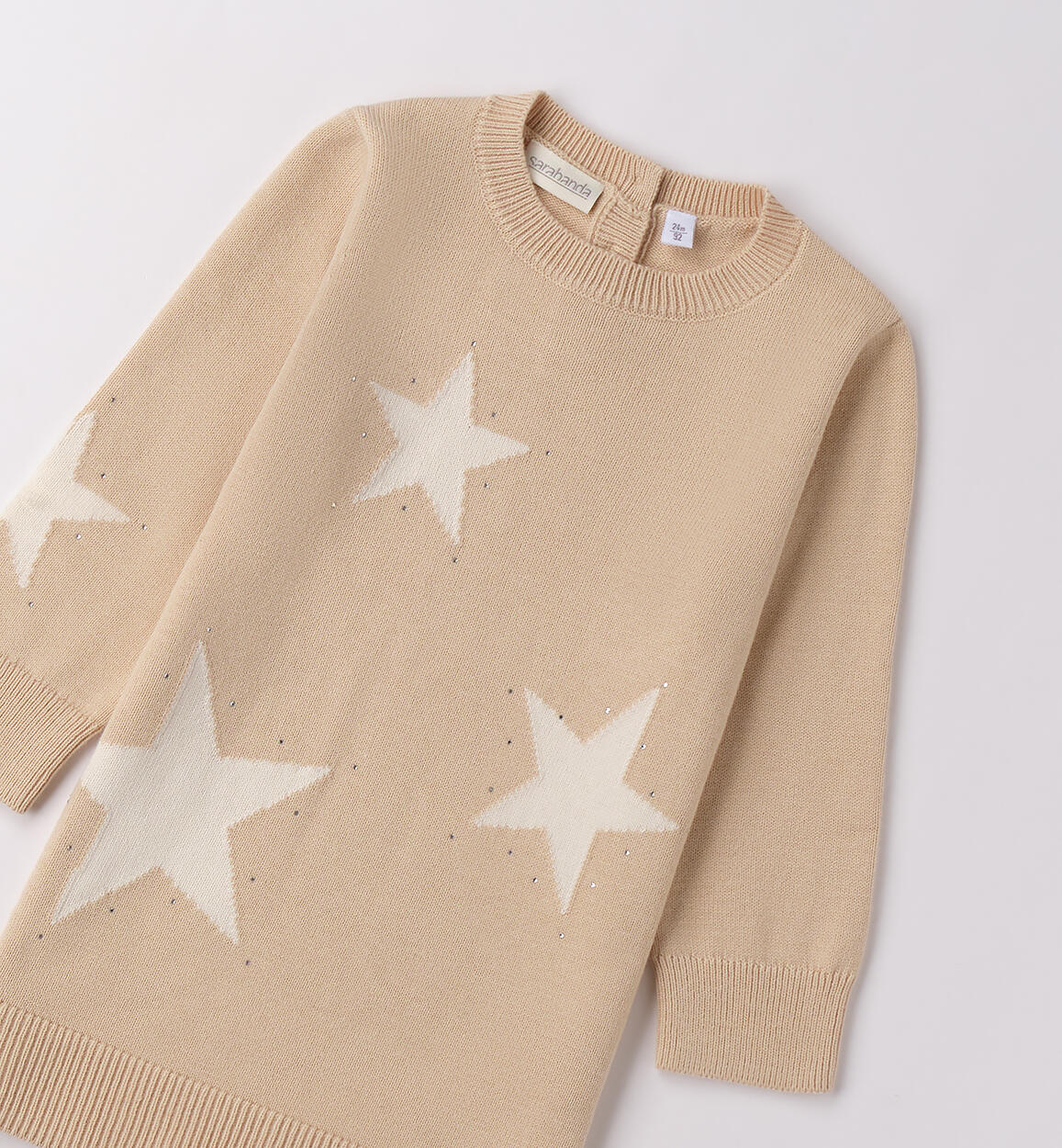 Abito bambina con stelle BEIGE-0924 - 1440F33800