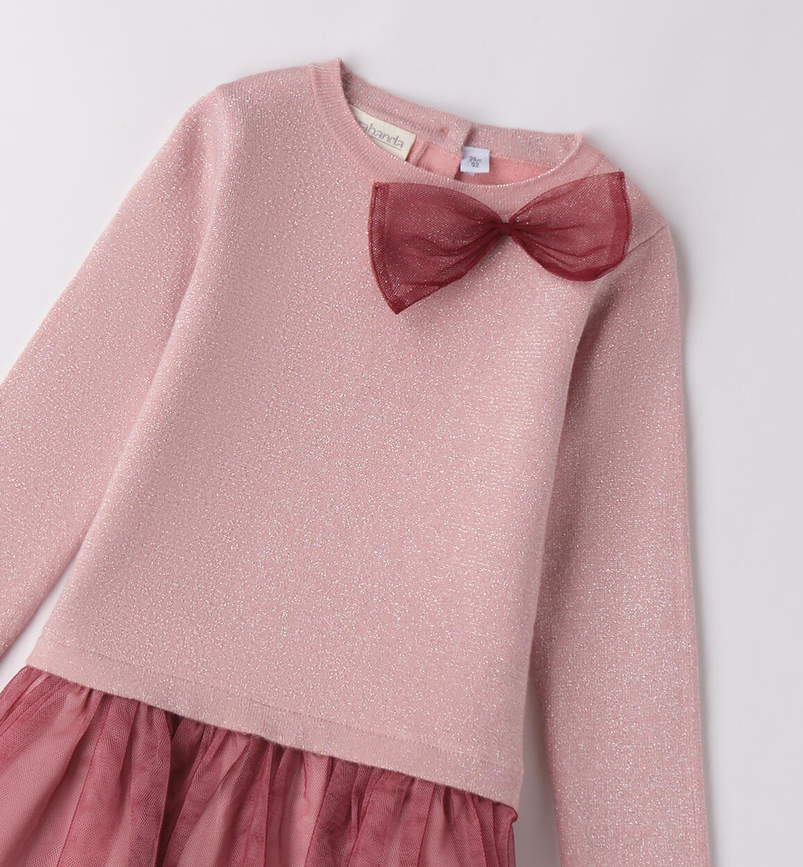 Abito bambina con tulle ROSA-2524 - 1440F34000