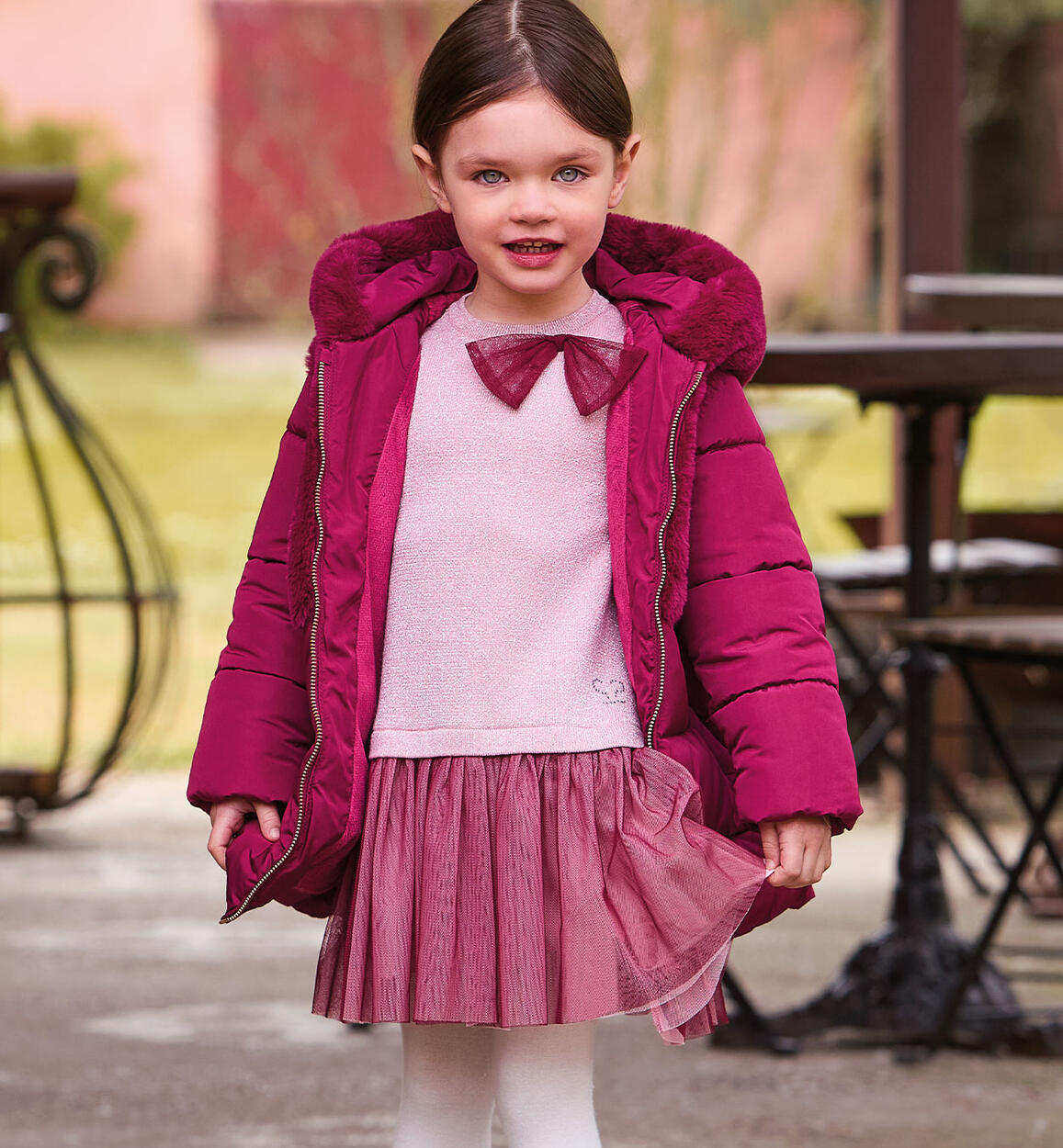 Abito bambina con tulle ROSA Sarabanda