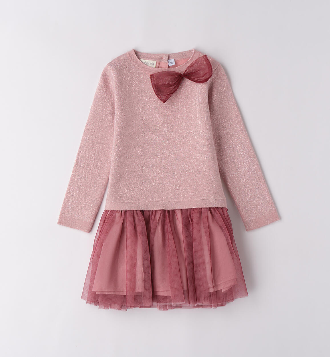 Abito bambina con tulle ROSA-2524 - 1440F34000