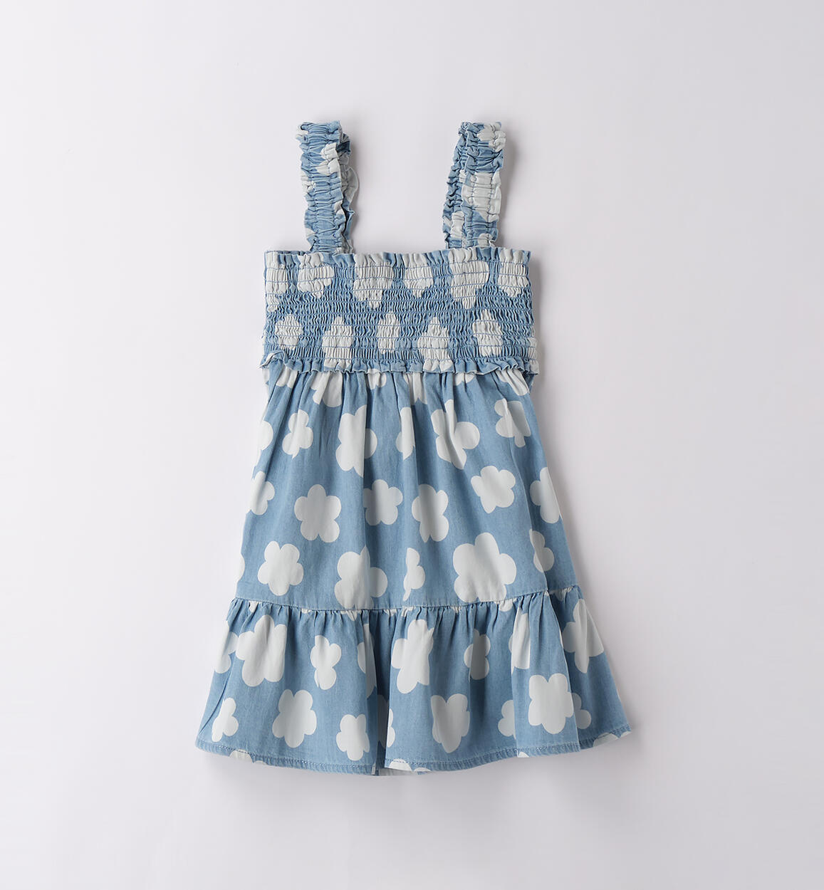 Abito bambina iDO DENIM-BIANCO-6BLG - 1454B49300