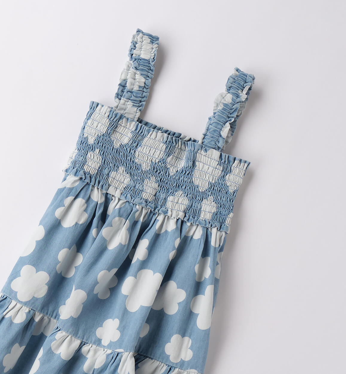 Abito bambina iDO DENIM-BIANCO-6BLG - 1454B49300