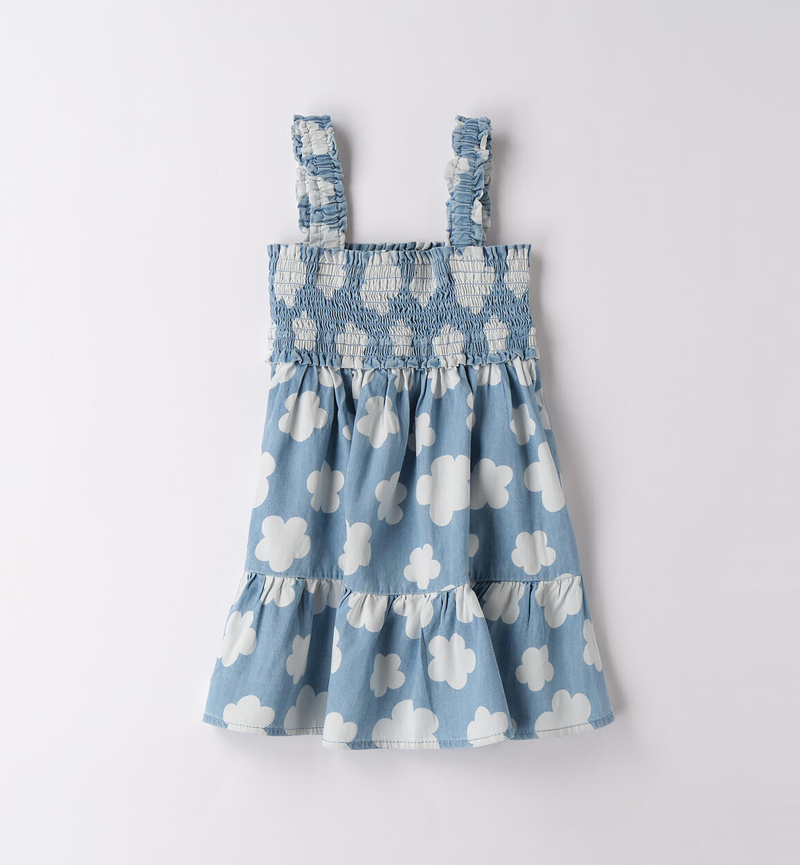 Abito bambina iDO DENIM-BIANCO-6BLG - 1454B49300