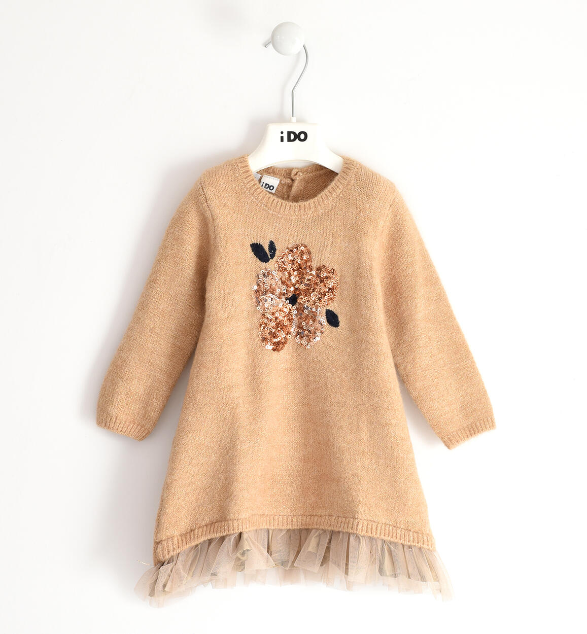 Tricot girls dress from 12 months to 8 years iDO BEIGE iDO