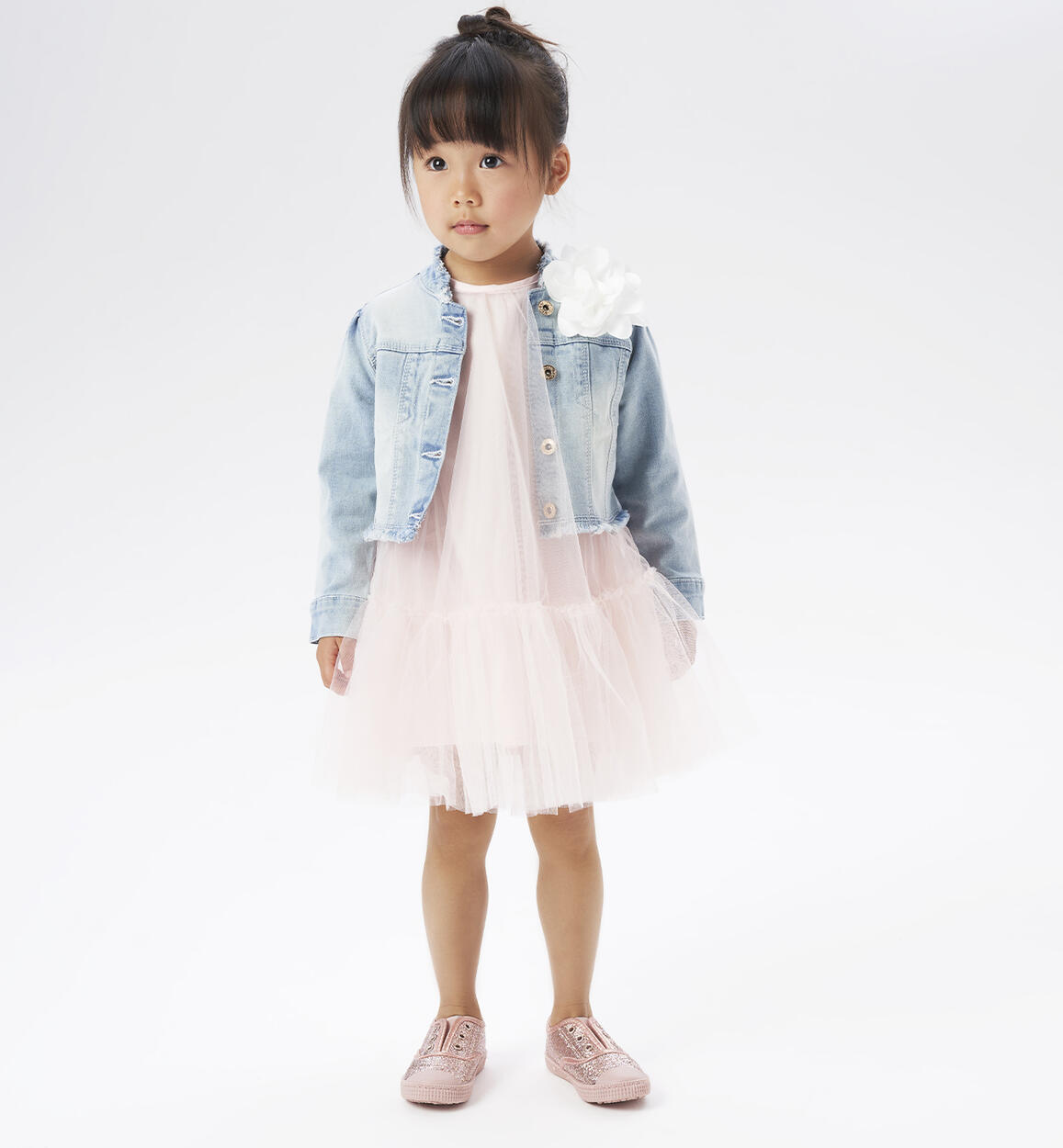 Abito bambina in tulle ROSA iDO