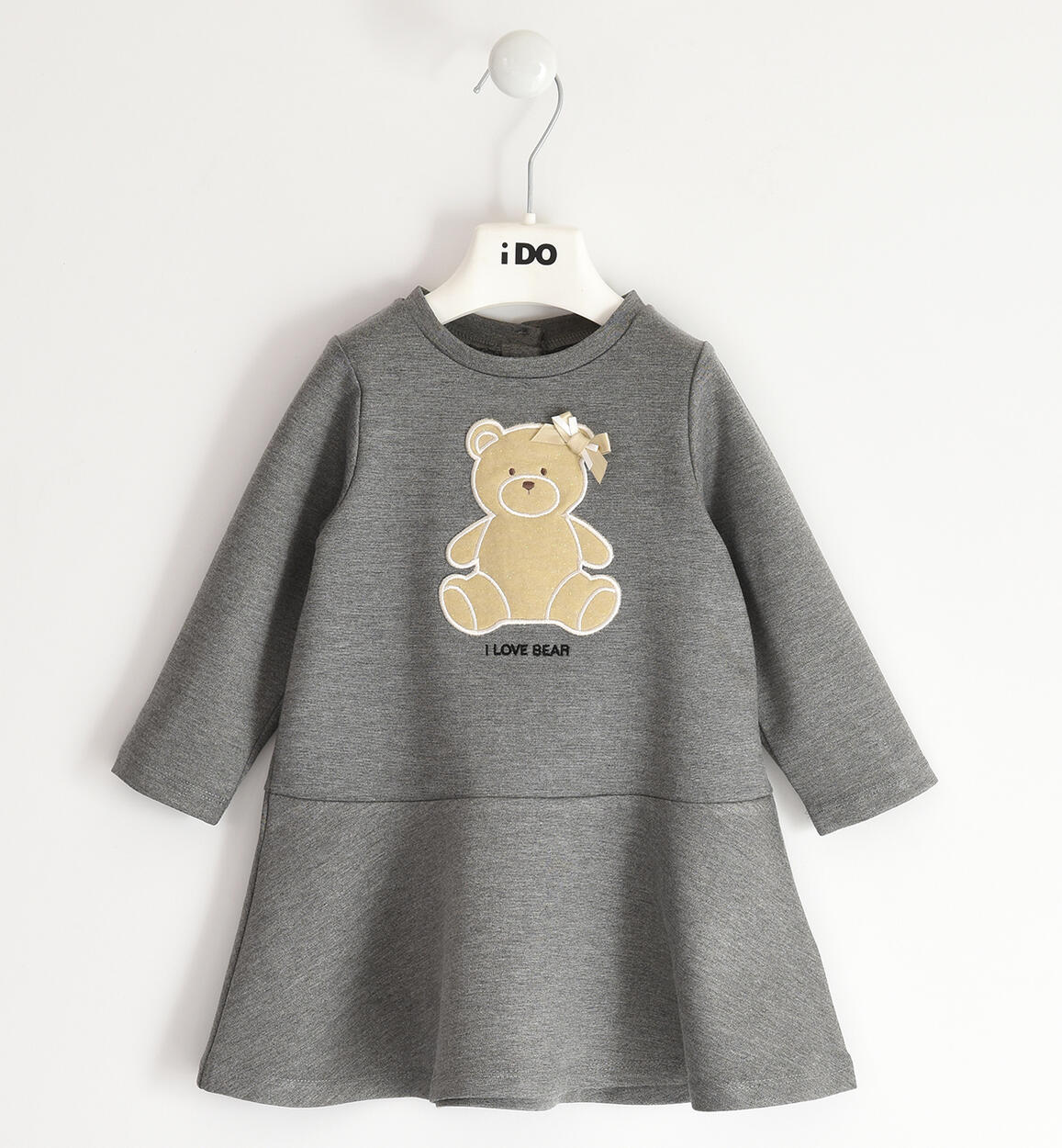 Girl¿s long sleeved dress from 9 months to 8 years iDO GREY iDO