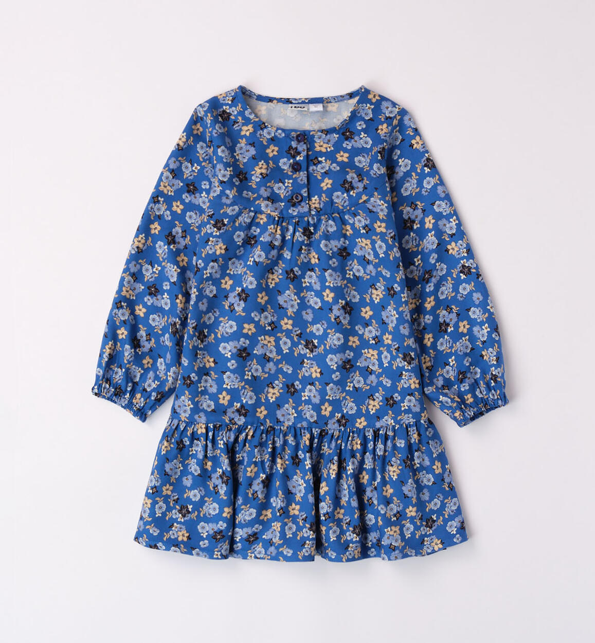 iDO dress with small flowers for girls from 9 months to 8 years LIGHT BLUE iDO