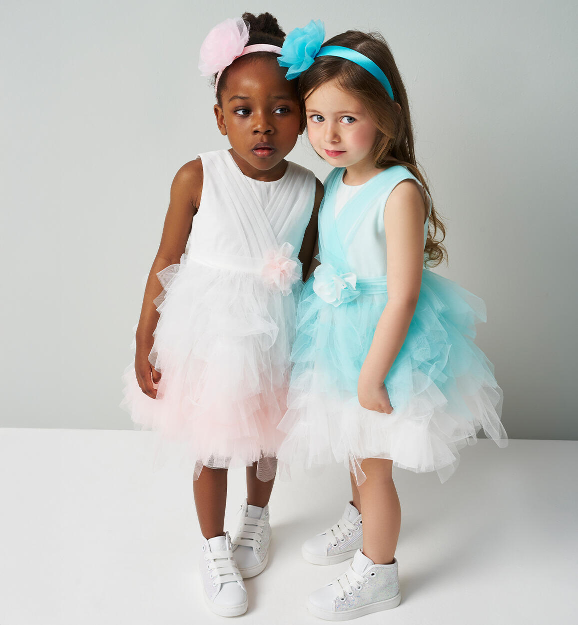 Abito cerimonia per bambina AZZURRO iDO