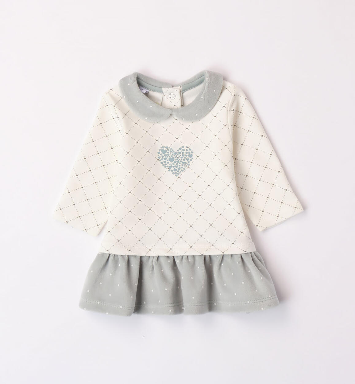 iDO dress with heart for girls from 1 to 24 months CREAM iDO