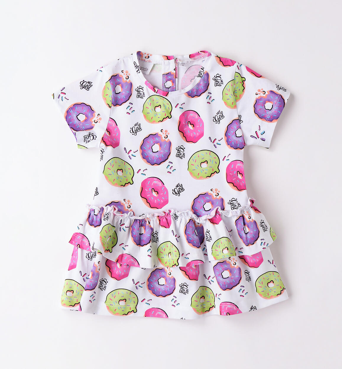 Abito da bambina BIANCO-MULTICOLOR-6BDD - 1450B25600